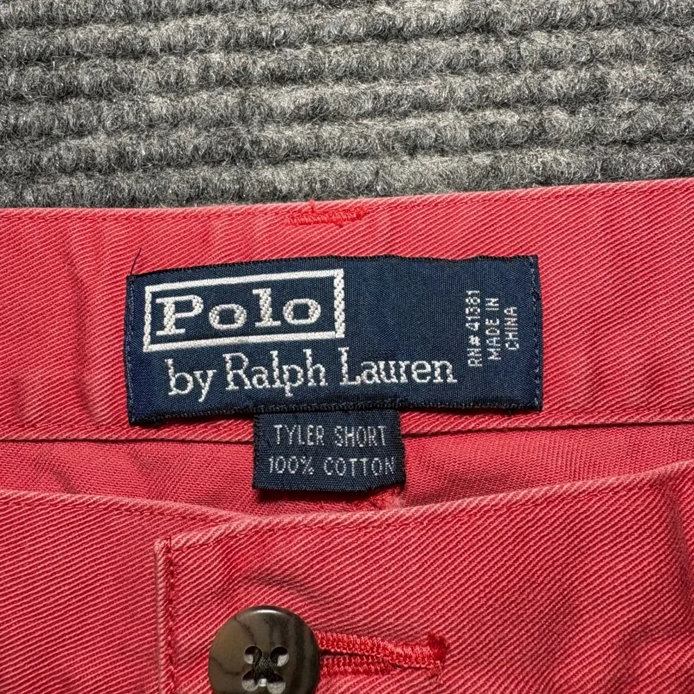 Polo Ralph Lauren‎ Tyler Short Mens 34 Pink Coral Pleated Classic Chino Cotton